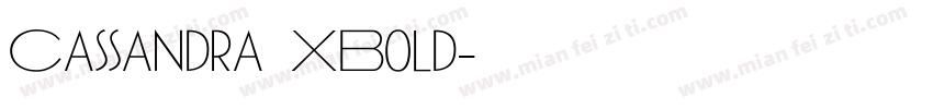 Cassandra XBold字体转换